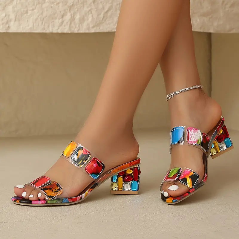 Ingrid | Colorful Double Strap Sandals