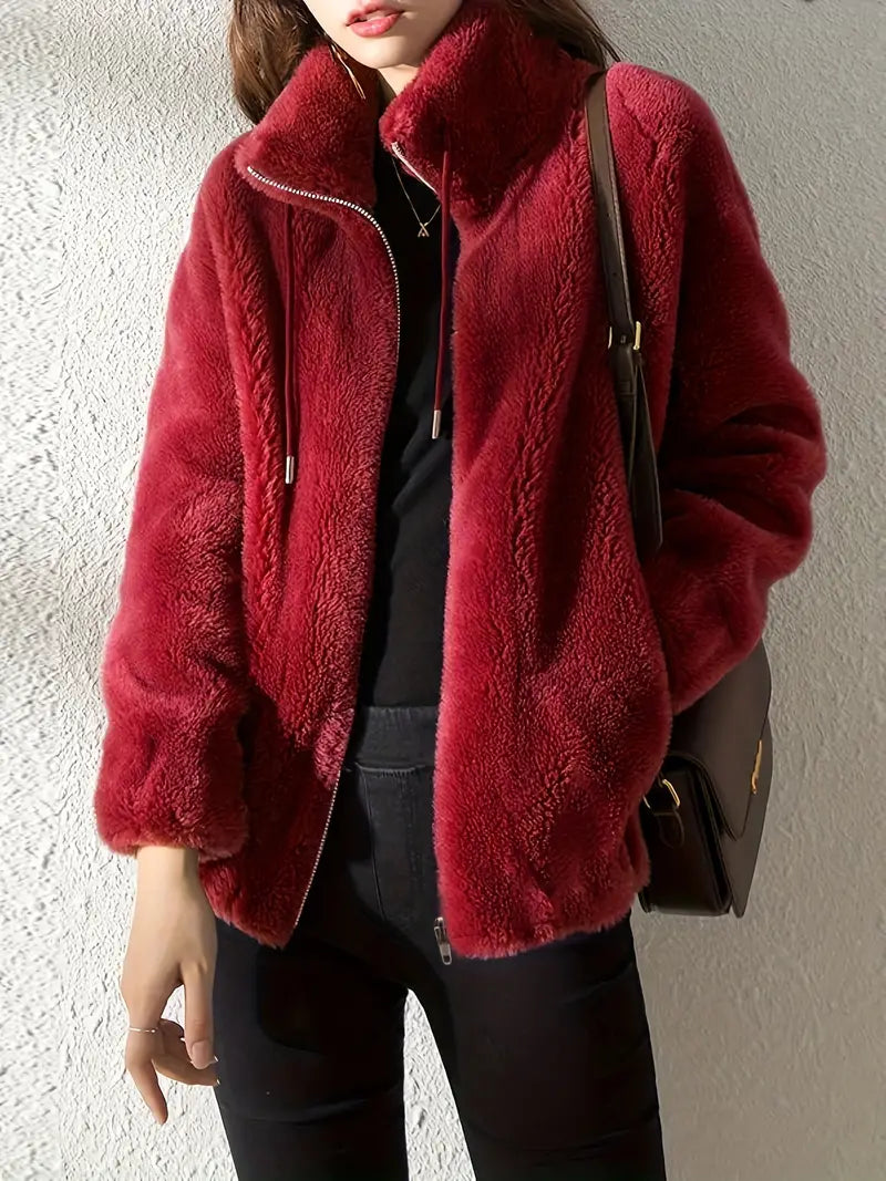 Addison | Chic Zip-Up Teddy Coat