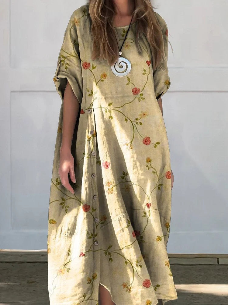 Akenehi | Linen Cotton Dress