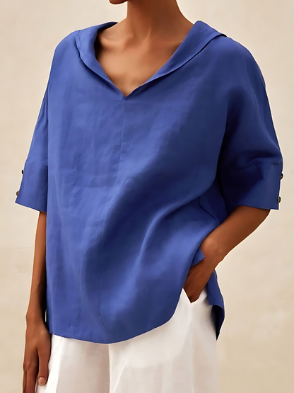 Rewa | V-NECK CASUAL LINEN SHIRT