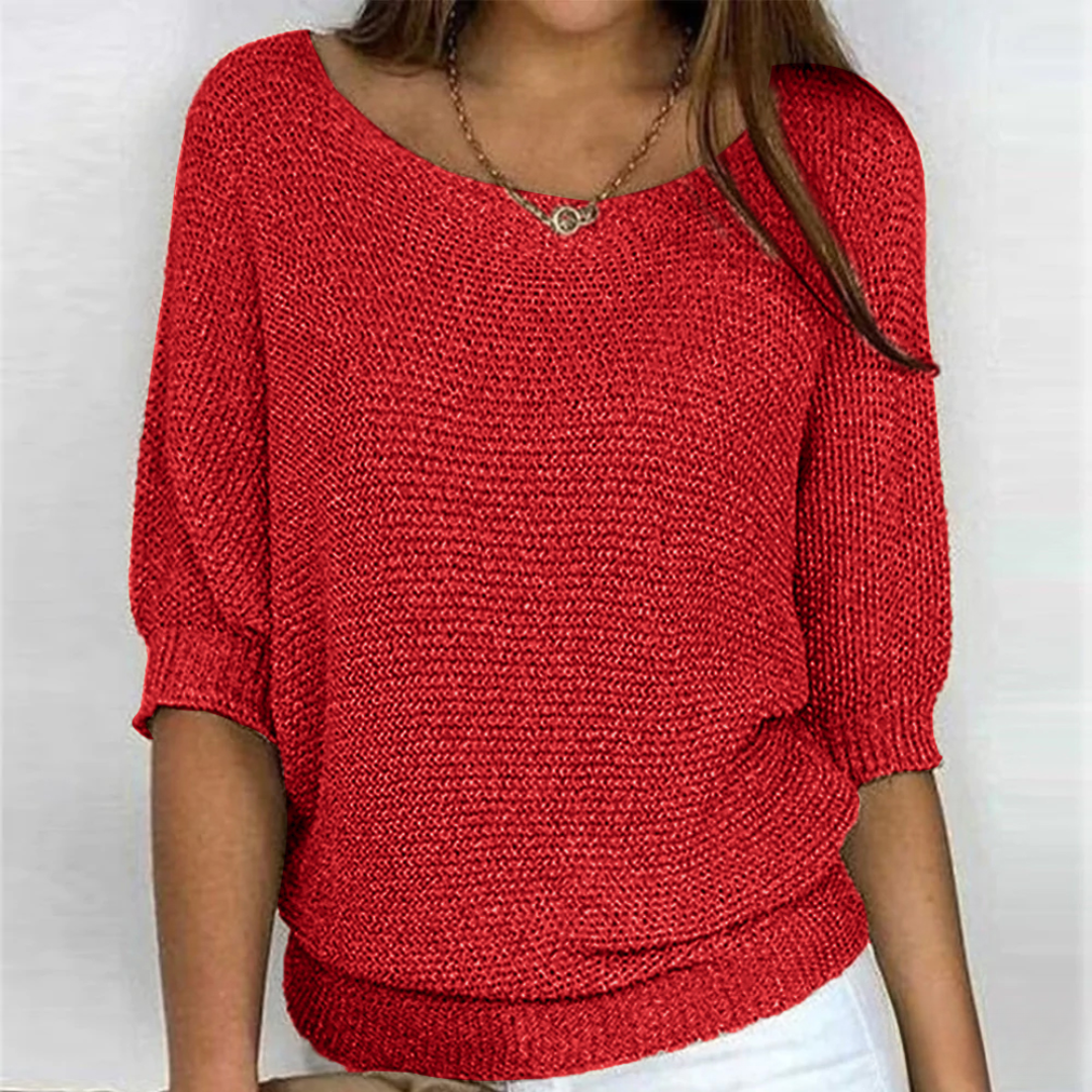 Isabella | Stylized Cross Knit Sweater