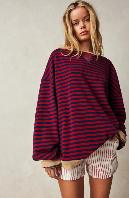 MAYA™ | Gestreifter Oversize-Pullover