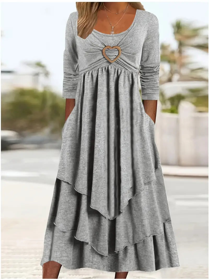 Chloe | Heart Ring Decor Layered Dress