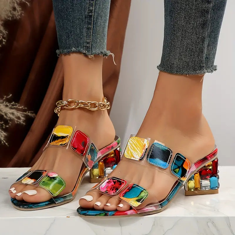 Ingrid | Colorful Double Strap Sandals