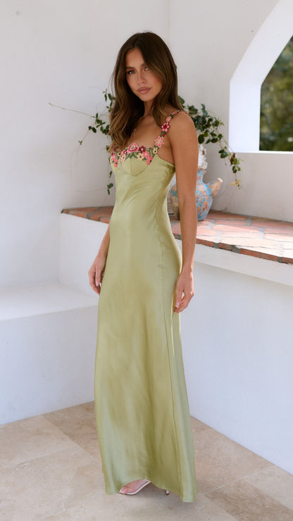 Chelsey - Long Dress with Floral Design