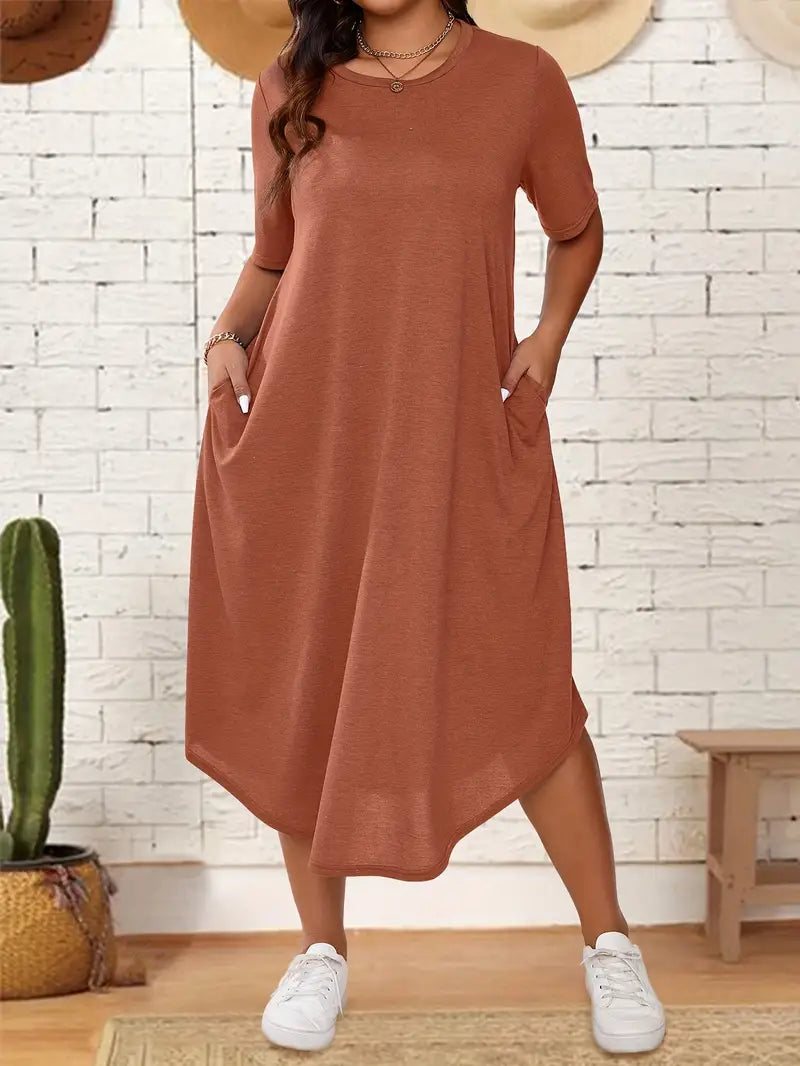 Audrey | Tummy Covering Short Sleeve Dress