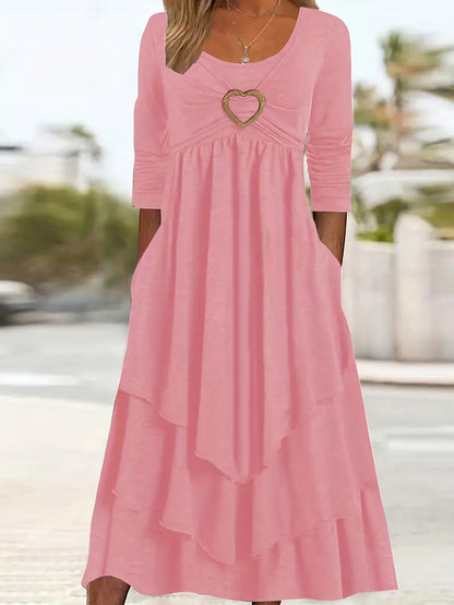 Chloe | Heart Ring Decor Layered Dress