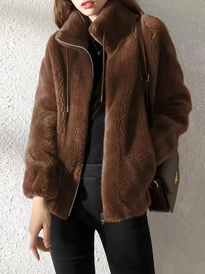 Addison | Chic Zip-Up Teddy Coat