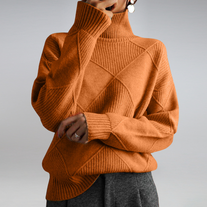 Adelle Diamond Turtleneck Sweater