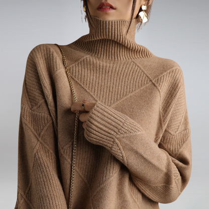 Adelle Diamond Turtleneck Sweater