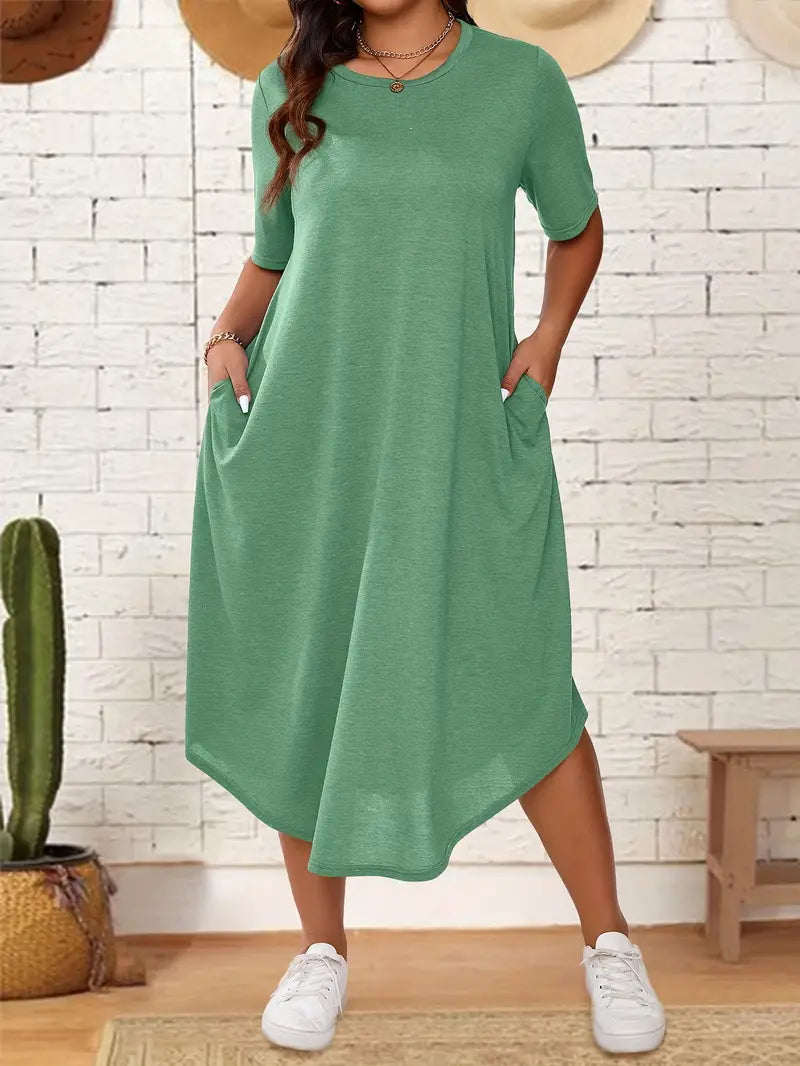 Audrey | Tummy Covering Short Sleeve Dress