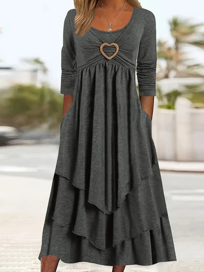 Chloe | Heart Ring Decor Layered Dress