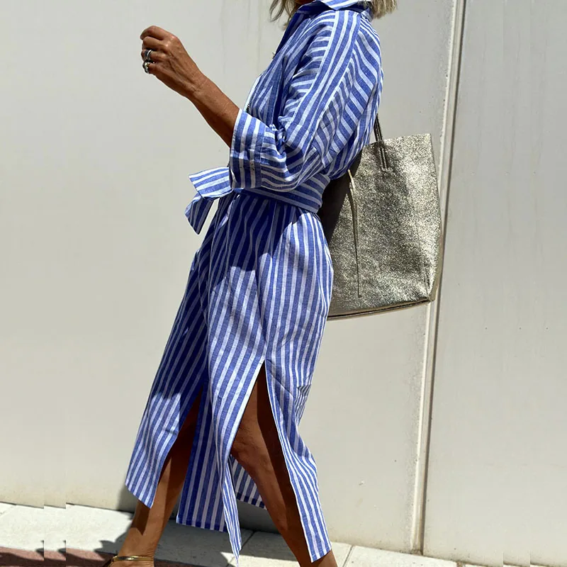 Sophia | Striped Shirt Dress