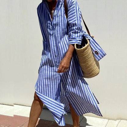 Sophia | Striped Shirt Dress