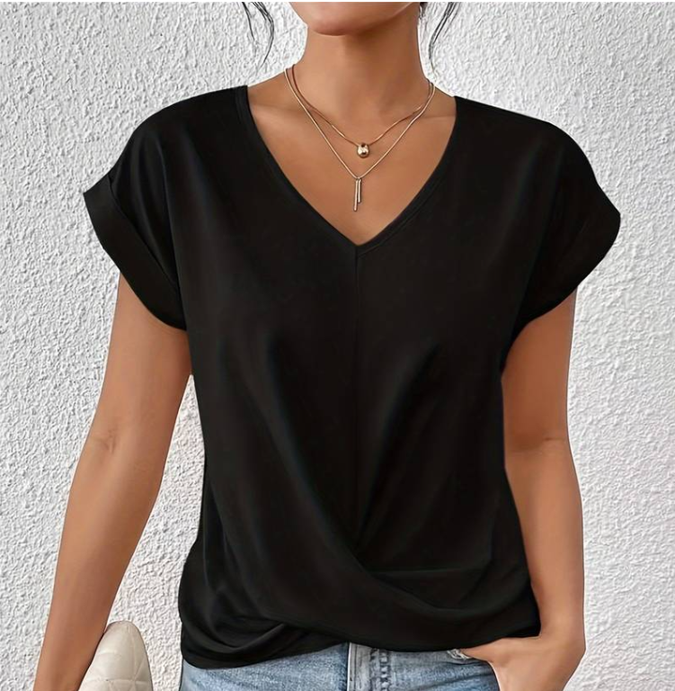 Sally - V-Neck Belly Covering Top (Buy 1 Get 1 Free)