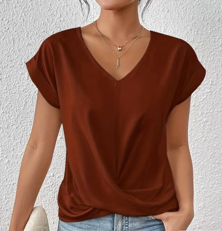 Sally - V-Neck Belly Covering Top (Buy 1 Get 1 Free)