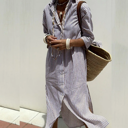 Sophia | Striped Shirt Dress