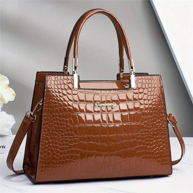 Scarlett | Crocodile Pattern Handbag