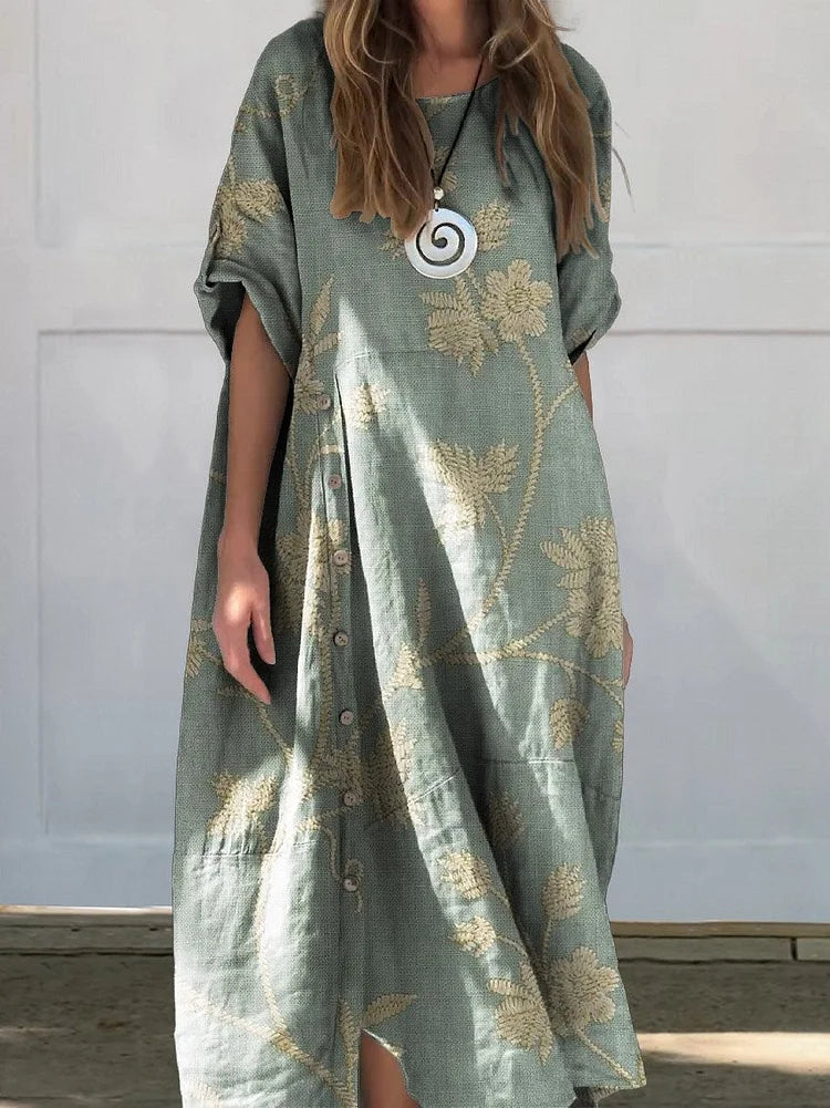 Akenehi | Linen Cotton Dress