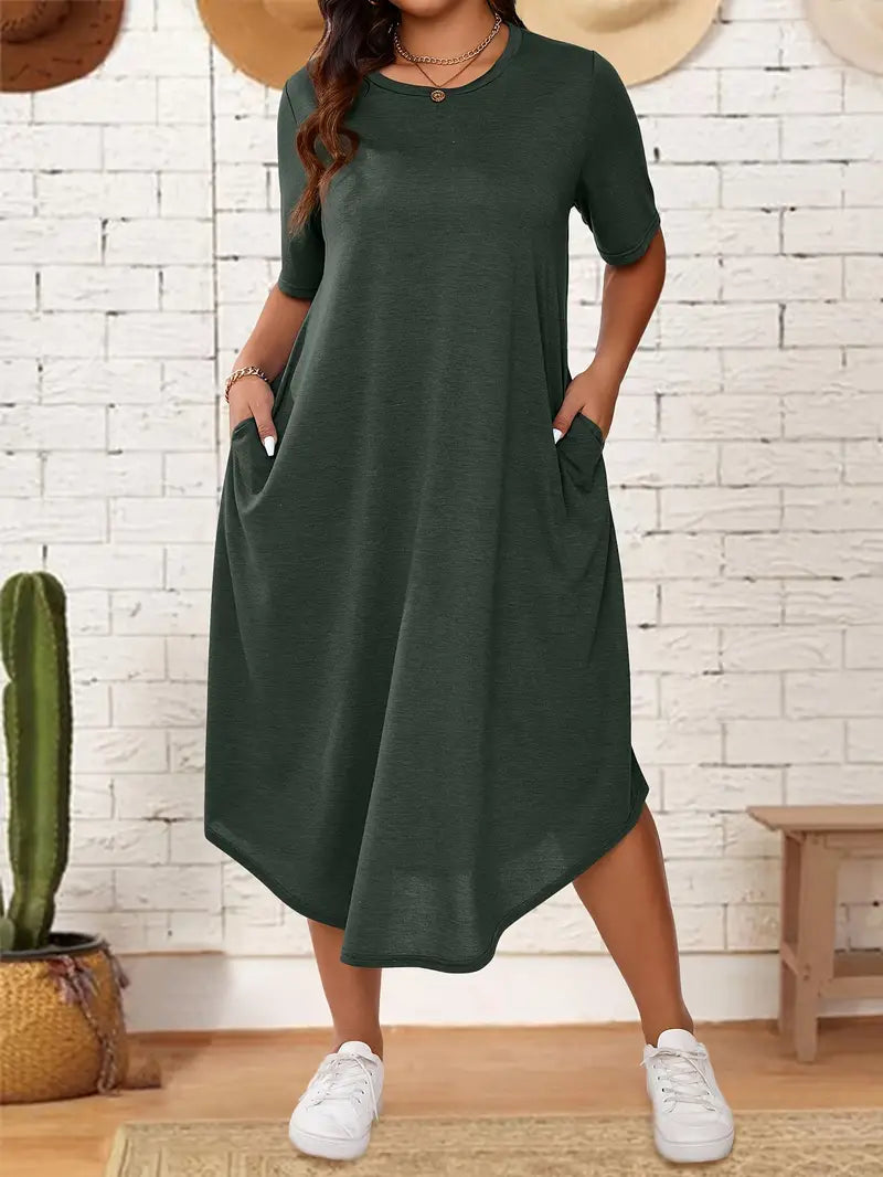 Audrey | Tummy Covering Short Sleeve Dress