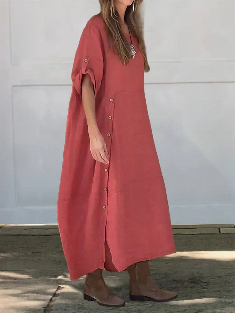 Akenehi | Linen Cotton Dress