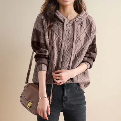 LEONIE JACQUARD HOODED SWEATER