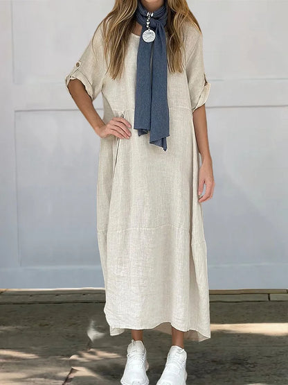 Akenehi | Linen Cotton Dress