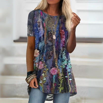 Christine | Elegant Floral Multicolour Women's Shirt