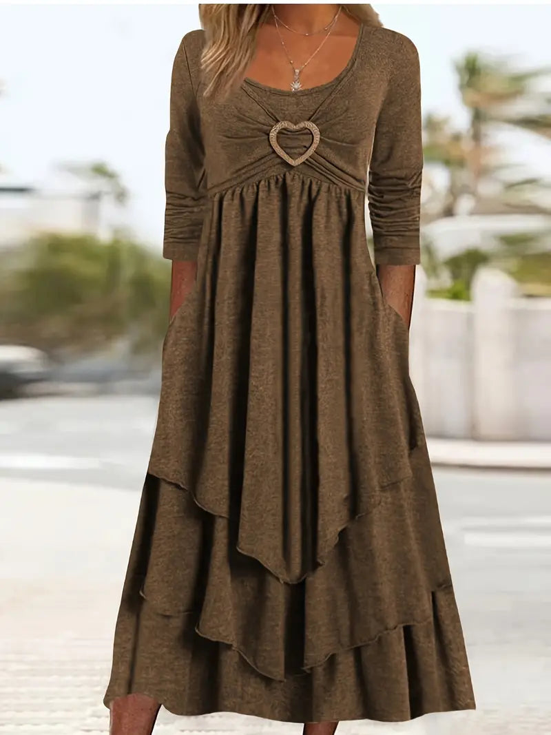 Chloe | Heart Ring Decor Layered Dress