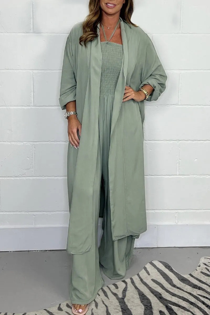 Harriet | Halterneck lace-up jumpsuit suit