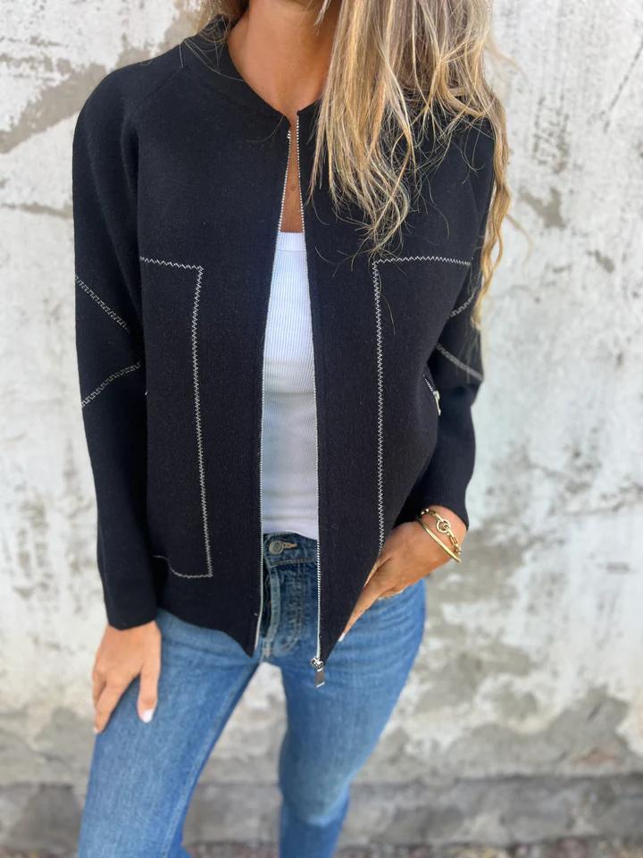 Vivi | Lightweight Round Neck Zip Jacket