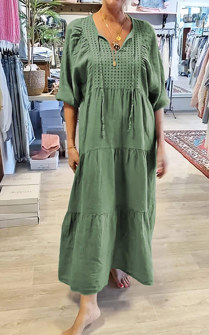 Darcy |  Tummy Covering V-Neck Relaxed Dress