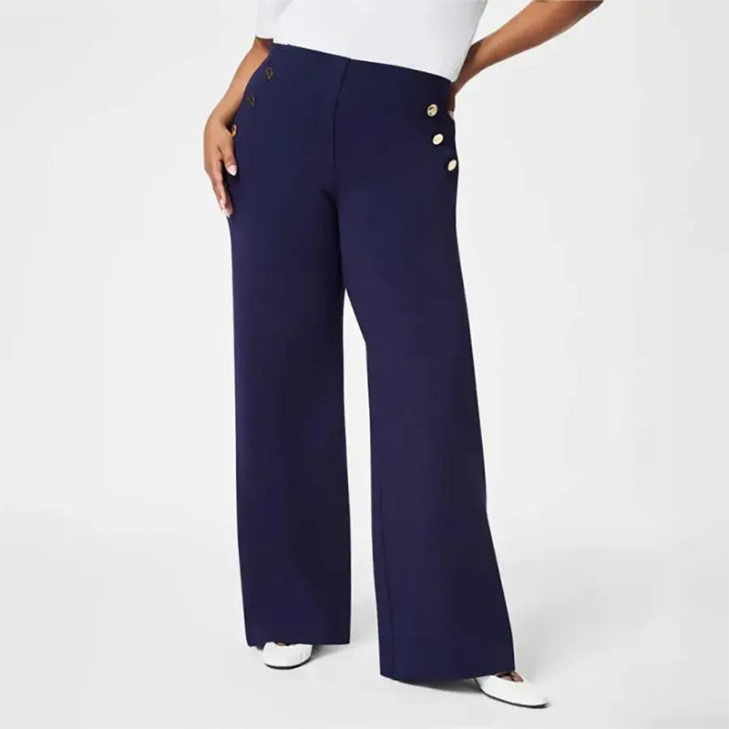 Pippa | Women's Plus Size High Stretch High-Waist Wide-Leg Pants