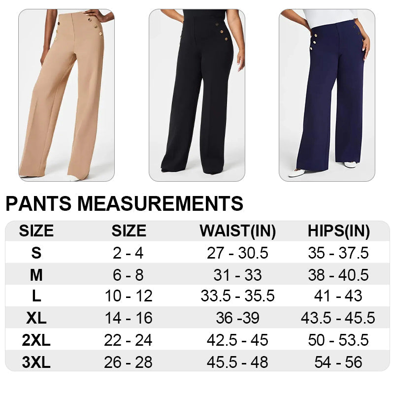 Pippa | Women's Plus Size High Stretch High-Waist Wide-Leg Pants