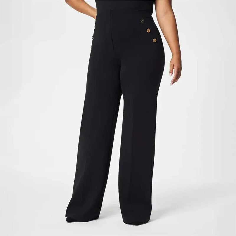 Pippa | Women's Plus Size High Stretch High-Waist Wide-Leg Pants