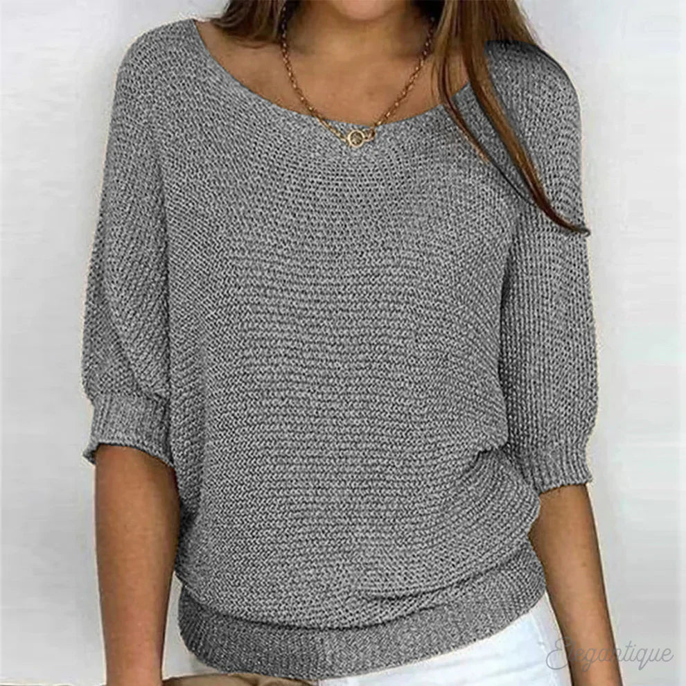 Isabella | Stylized Cross Knit Sweater