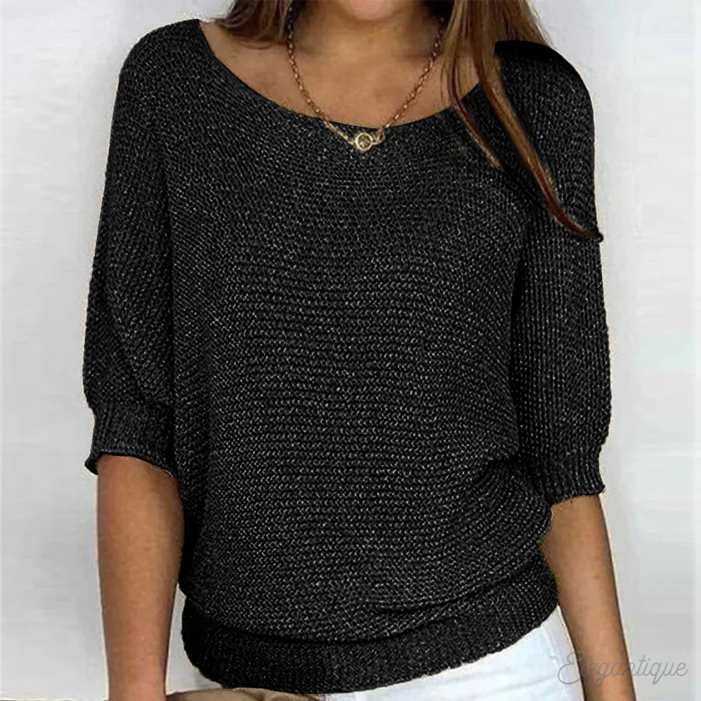 Isabella | Stylized Cross Knit Sweater