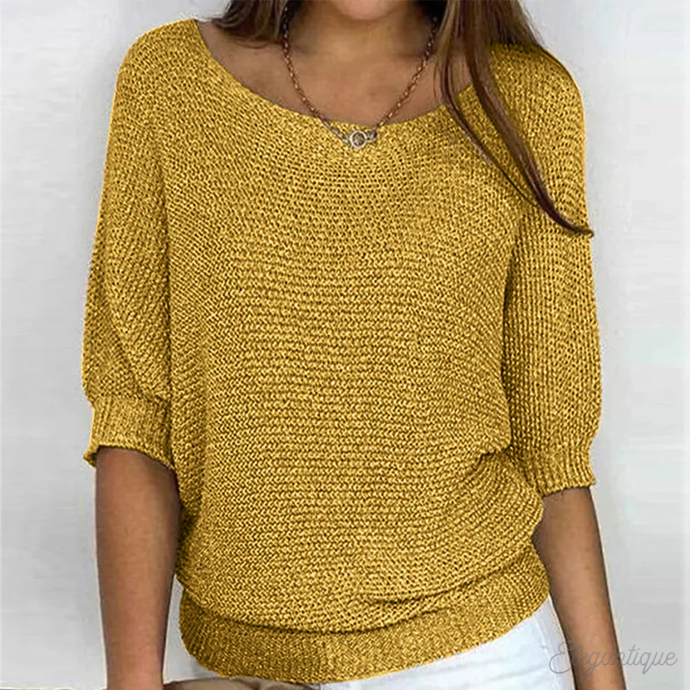 Isabella | Stylized Cross Knit Sweater