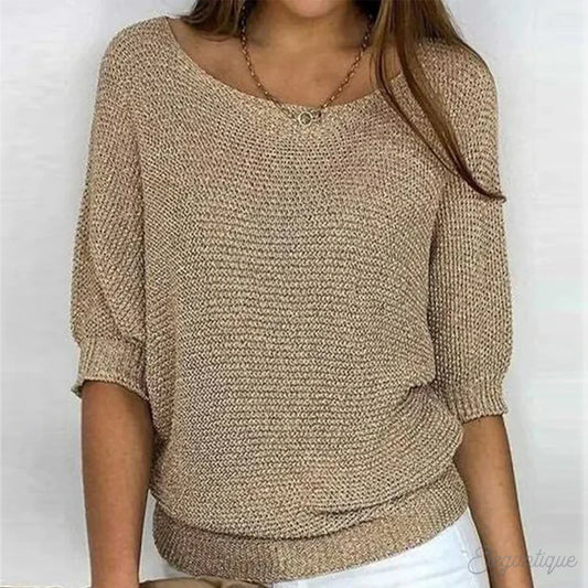 Isabella | Stylized Cross Knit Sweater